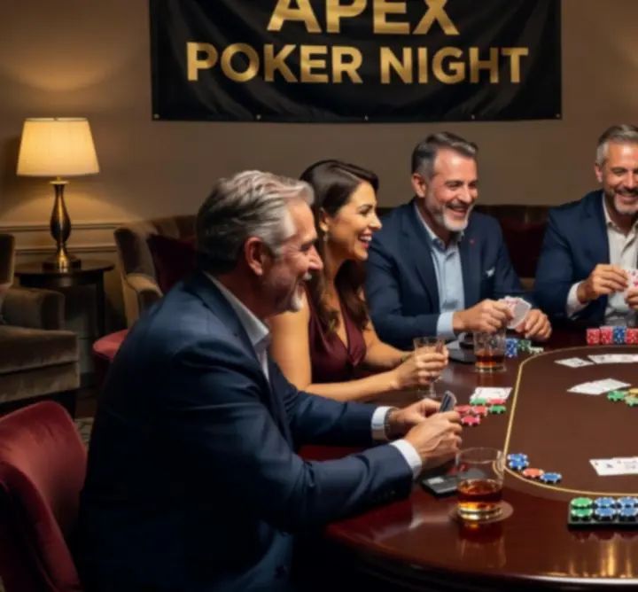 Goście bawiący się podczas wieczoru pokerowego organizowanego przez Book  REPO Dariusz Kwapień