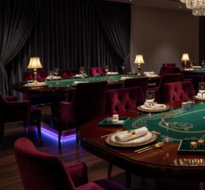 Personalizowane dekoracje eventu kasynowego z brandingiem Book  REPO Dariusz Kwapień